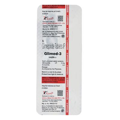 GLIMED 3mg Tablet 10's - Diabetes-Ant
