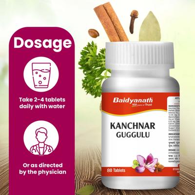 Baidyanath Kanchnar Guggulu Tablet 160's - Speciality Medicines