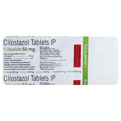 CILOZIDE 50mg Tablet 10's - Intermittent Claudication-Per