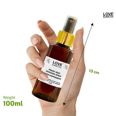 Love Earth Toilet Seat Sanitizer Eliminates Germs & Foul Odour 100 ml - Diffuser