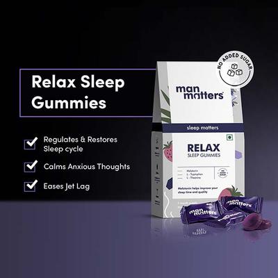 Man Matters Sleep Gummies with induced Melatonin For Deep, Improved & Quality Sleep (Pack of 30) 1's - Multi-Vitamins