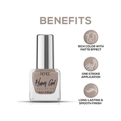 RENEE Hyper Gel Nail Paint - Hazy Grey 10 ml - Nail Polish