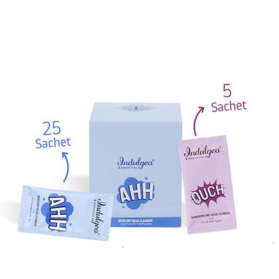 Indulgeo Essentials Ahh + Ouch Combo Detox Dry Facial Cleanser 1's - Face Wash & Cleansers