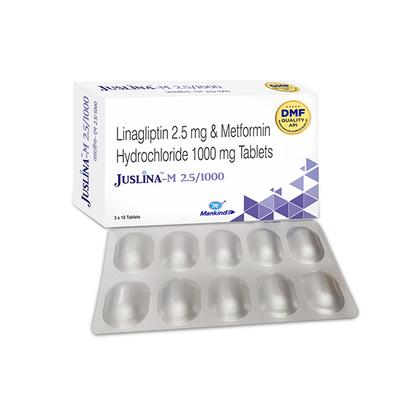 JUSLINA M 2.5/1000 Tablet 10's - Diabetes-Ant