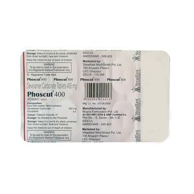Phoscut 400mg Tablet 10'S - Kidney Disease/Stones-Oth