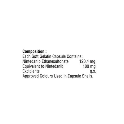 NINDANIB 100 Soft Gelatin Capsule 10's - Idiopathic Pulmonary Fibrosis