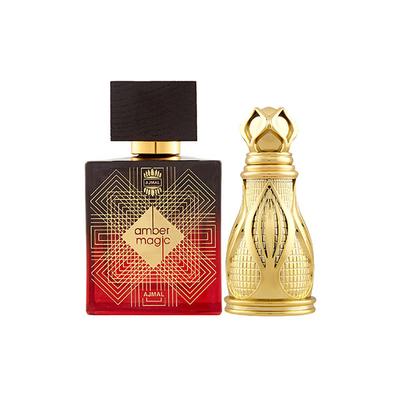 Ajmal Amber Magic EDP Spicy Aromatic Perfume And Khofooq Concentrated Perfume Oil Woody Oudhy 118 ml - Perfumes (Edt/Edp)
