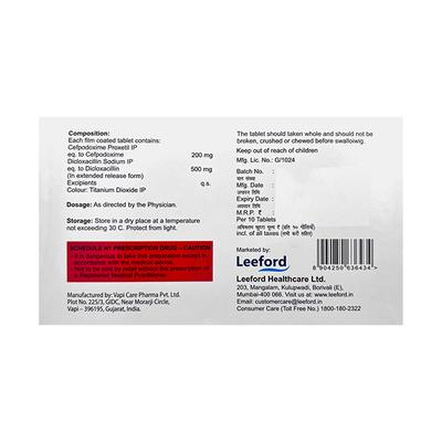 CEFREDROX DX Tablet 10's - Bacterial Infections-Cep