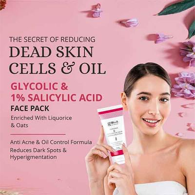 Globus Naturals Anti Acne Glycolic & 1 % Salicylic Acid Face Pack, for Acne & Oily Skin, 100gm each 2's - Masks & Peels