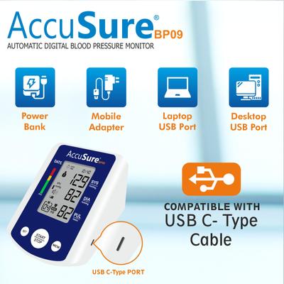 AccuSure Automatic Digital Blood Pressure Monitor - Grey (BP09) 1's - Blood Pressure Monitors