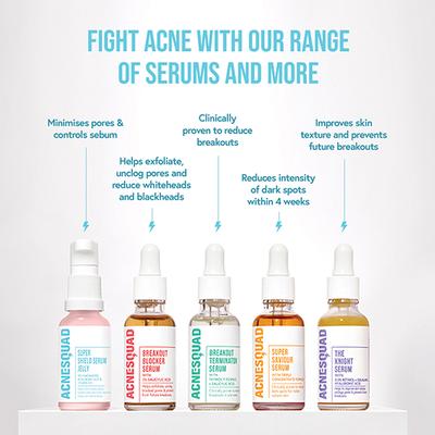 Acne Squad Pore Minimising Super Shield Serum Jelly With 10 Percent Niacinamide 30 ml - Essences