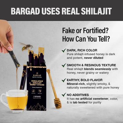 Bargad Himalayan Shilajit Honey Sticks - Classic Flavour 7's - Speciality Medicines