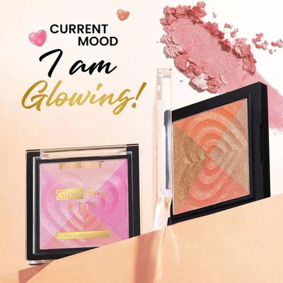 Insight Cosmetics Glow Play Blush & Highlighter Flamingo (4 In 1) 12 gm - Blushes