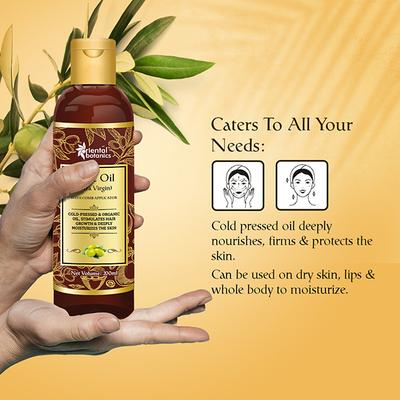 Oriental Botanics Extra Virgin Olive Oil with Comb Applicator 200 ml - Hair Oils