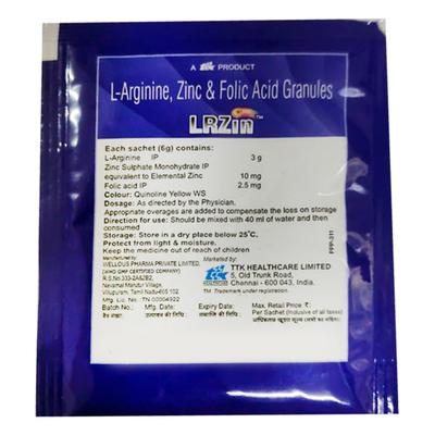 LRZIN SUGAR FREE LEMONY ORANGE FLAVOUR Granules 6gm - Supplements-Vam