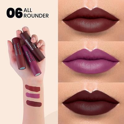 Mars Matte Lipsticks Box - 06 All Rounder 3.2gm each 3's - Lip Kits & Palettes
