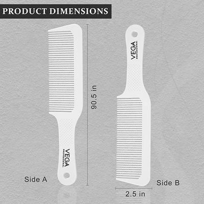 Vega Professional Clipper Comb for Salon with Anti-Static, Hair Cutting Combs Great for Barbering and Styling, White (VPPCC-01) 1's - Hair Brushes