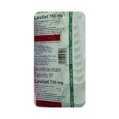 LEVILET 750mg Tablet 10's - Epilepsy/Convulsion-Ant