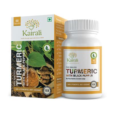 Kairali Turmeric with Black Pepper Capsules Turmeric Capsules 60's - Herbal Dietary Supplement
