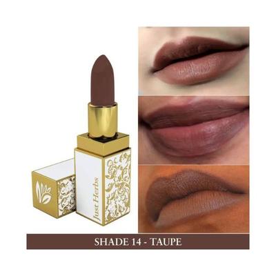 Just Herbs Ayurvedic Creamy Matte Lipstick with Jojoba Oil & Vitamin E Plum Taupe 4.2gm - Lipsticks