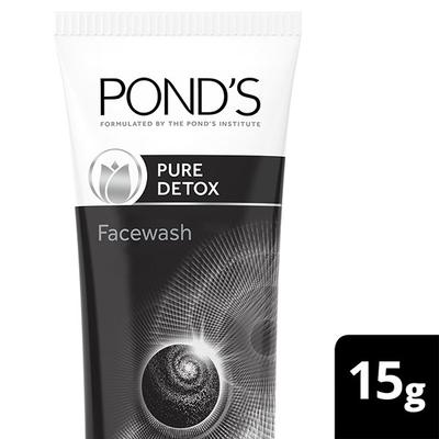 Pond's Pure Detox Anti - Pollution Purity Face Wash With Activated Charcoal 15 gm - Face Washes