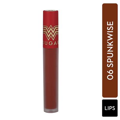 SUGAR Cosmetics X Wonder Woman 24 - Hr Lip Lacquer - 06 Spunkwise 3.5 ml - Lipsticks