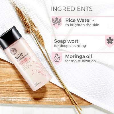 The Face Shop Rice Water Bright Lip & Eye Makeup Remover Liquid 120 Ml - Make Up Removers