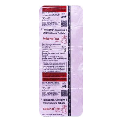 TELKONOL TRIO 40mg Tablet 10's - Hypertension-Ana