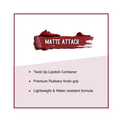 SUGAR Cosmetics Matte Attack Transferproof Lipstick - 04 Maroon Vibe (Dark Red) 2 gm - Lipsticks