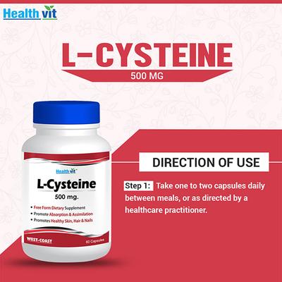 Healthvit L-Cysteine -Capsules 60's - Calcium And Minerals
