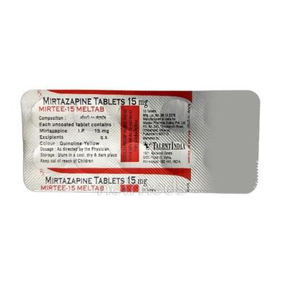 Mirtee Metlab 15mg Tablet 10 'S - Depression-Ant