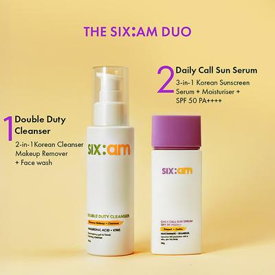 Sixam Glow Daily Call Sun Serum SPF 50 PA++++ with Niacinamide & Bisabolol, Weightless Sunscreen 50 ml - Body Sunscreen