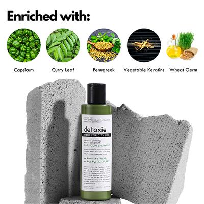 Detoxie Anti-Dandruff and Flake Relief Capsicum Shampoo 200 ml - Shampoos