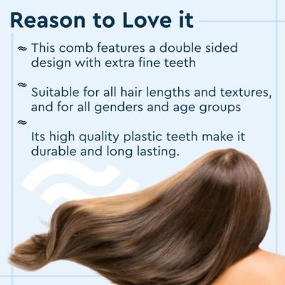 Gubb Lice Comb Extra Fine Plastic Teeth Ideal for Kids & Adult 1's - Hair Combs