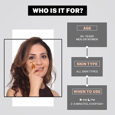 House of Beauty 24K Face Massager Single For Undereye Puffiness, Dark Circles, Tightening 1's - Massagers