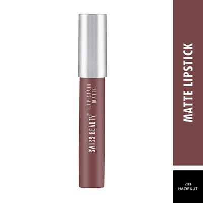Swiss Beauty Lip Stain Matte Longwear Rich Colour Payoff Hazlenut 3.4gm - Lipsticks