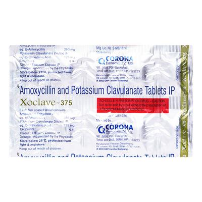 Xoclave 375Mg Tablet 10's - Bacterial Infections-Pen