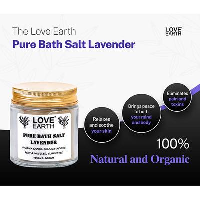 Love Earth Pure Bath Salt With Pure Epsom Salt & Essential Oil 100 gm - Bath Salts
