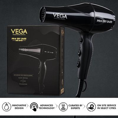VEGA Professional Pro Dry 2200-2400W Hair Dryer for Salon Professionals and Styling at Home,VPMHD-03 1's - Hair Dryers
