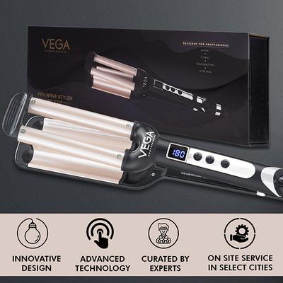 VEGA Professional Pro Wave Triple Barrel Hair Styler, (VPPMS-03) 1's - Rollers & Curlers