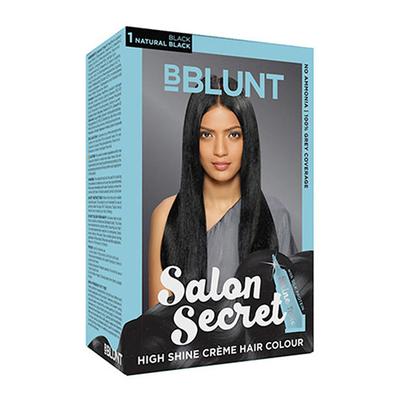 BBlunt Salon Secret High Shine creme Hair Colour Natural Black 108 ml - Crème