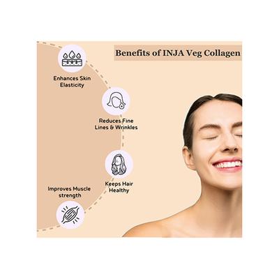 INJA Veg Collagen Powder - Natural Flavour 150 g - Hair & Skin