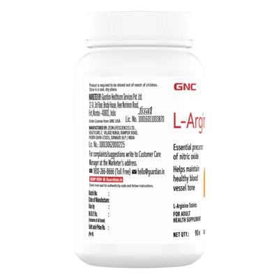 GNC L-Arginine 1000 mg Tablet 90's - Amino Acids