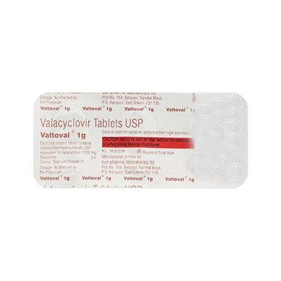 Valtoval 1gm Tablet 3'S - Viral infections-Ant