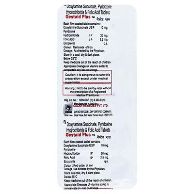 GESTAID PLUS Tablet 10's - Vomitting/Emesis-Ant