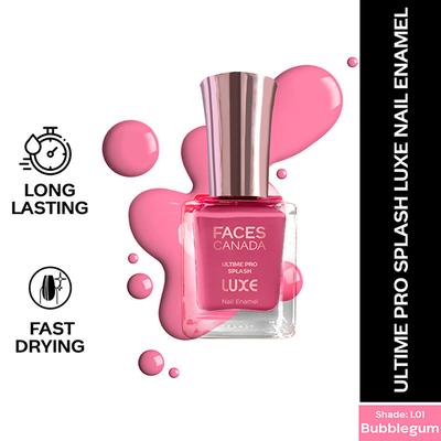 Faces Canada Ultime Pro Splash Luxe Nail Enamel - Bubblegum (L01) 12 ml - Nail Polish