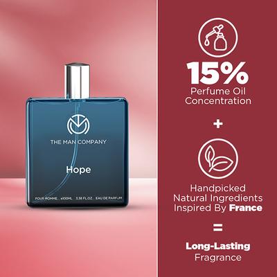 The Man Company Hope Perfume For Men - Premium Long-Lasting Eau De Parfum 100 ml - Men Perfumes (Edt/Edp)