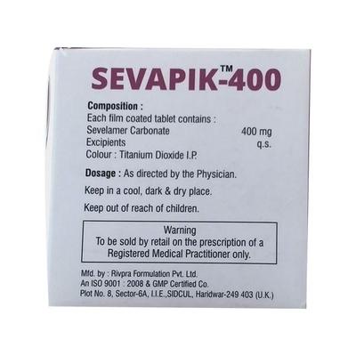 Sevapik 400mg Tablet 10'S - Kidney Disease/Stones-Oth