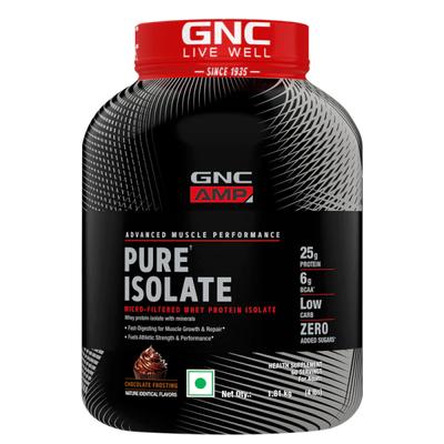GNC AMP Pure Isolate Powder - Chocolate Frosting 1.81 kg - Whey Proteins