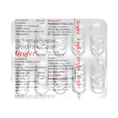 Orofer Capsule 10'S - Iron Supplement/Anaemia-Vma